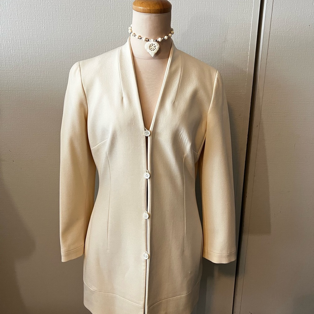 Vintage Fendi Cream Women's Blazer/Dress